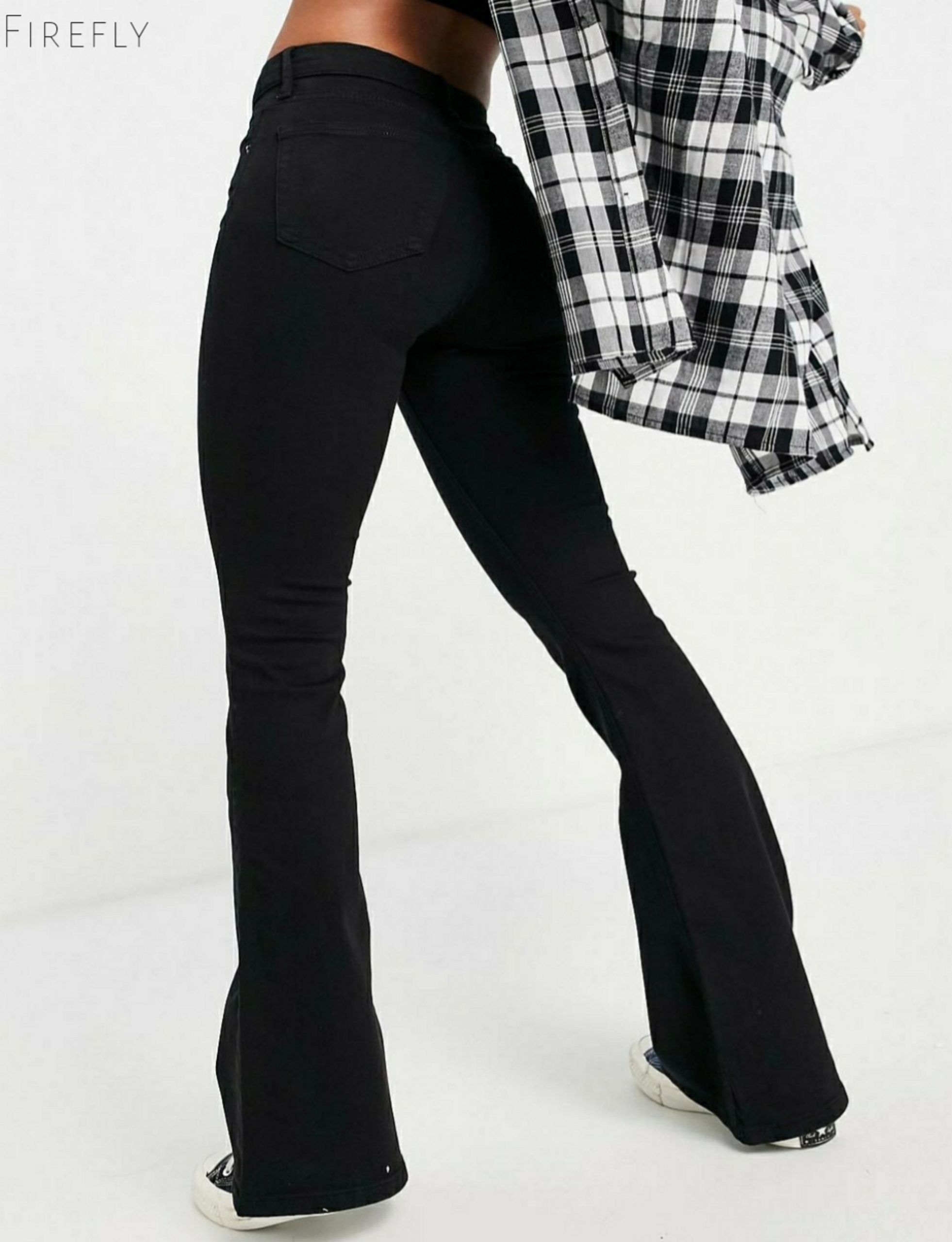 Moslyn Wave Flared jeans in black - Image 2