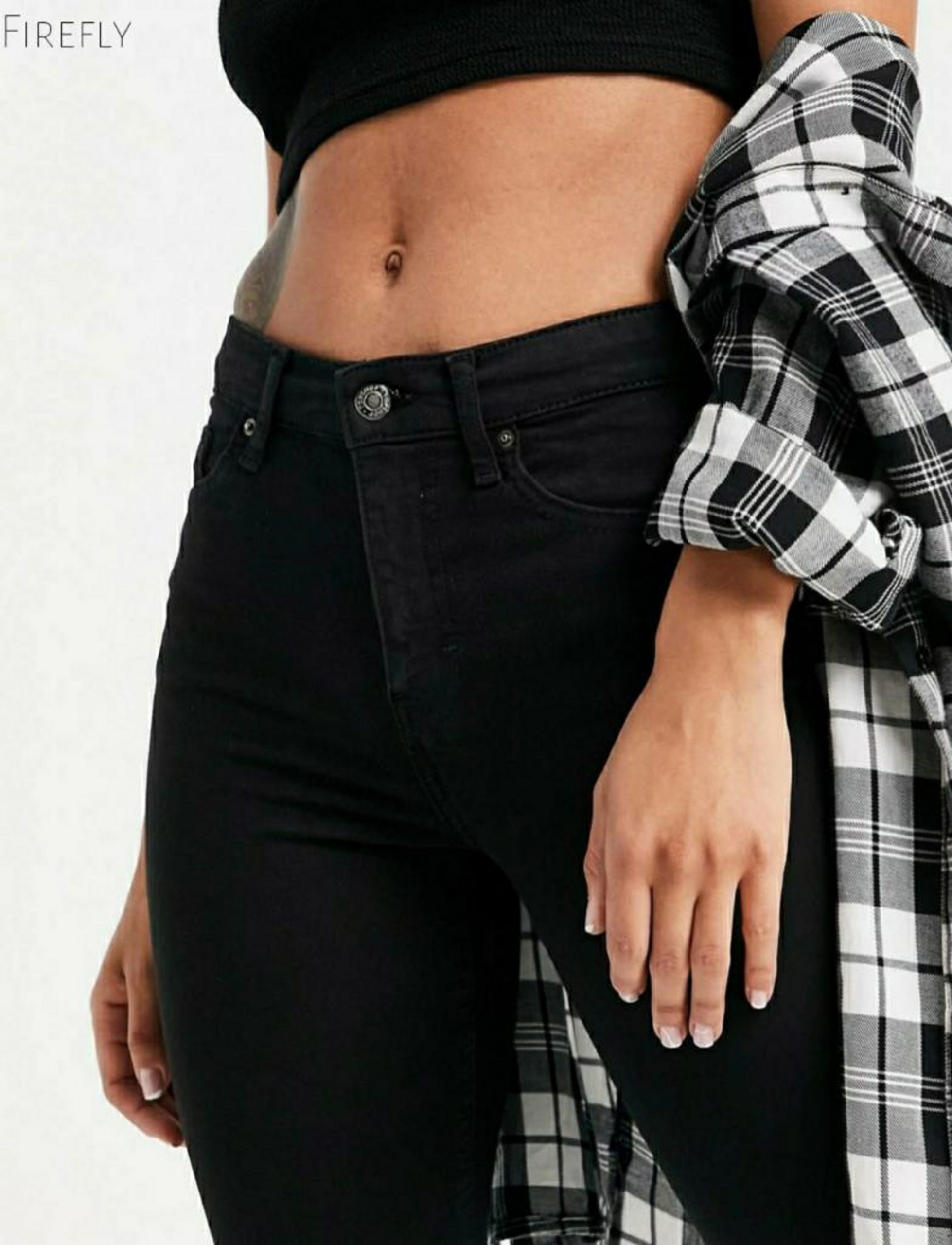 Moslyn Wave Flared jeans in black - Image 3